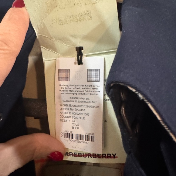 Burberry Coal Blue Trench Coat - Picture 3 of 8